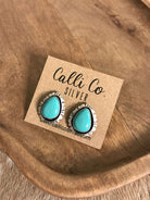 The Turquoise Studs, 49-Earrings-Calli Co., Turquoise and Silver Jewelry, Native American Handmade, Zuni Tribe, Navajo Tribe, Brock Texas