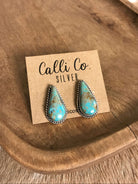 The Turquoise Studs, 50-Earrings-Calli Co., Turquoise and Silver Jewelry, Native American Handmade, Zuni Tribe, Navajo Tribe, Brock Texas