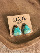 The Turquoise Studs, 53-Earrings-Calli Co., Turquoise and Silver Jewelry, Native American Handmade, Zuni Tribe, Navajo Tribe, Brock Texas