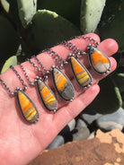 The Big Chief Necklaces in Bumblebee Jasper-Necklaces-Calli Co., Turquoise and Silver Jewelry, Native American Handmade, Zuni Tribe, Navajo Tribe, Brock Texas