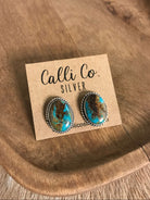 The Turquoise Studs, 55-Earrings-Calli Co., Turquoise and Silver Jewelry, Native American Handmade, Zuni Tribe, Navajo Tribe, Brock Texas