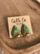 The Turquoise Studs, 56-Earrings-Calli Co., Turquoise and Silver Jewelry, Native American Handmade, Zuni Tribe, Navajo Tribe, Brock Texas