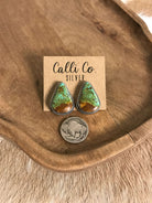 The Turquoise Studs, 56-Earrings-Calli Co., Turquoise and Silver Jewelry, Native American Handmade, Zuni Tribe, Navajo Tribe, Brock Texas