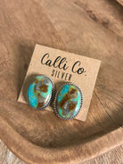 The Turquoise Studs, 59-Earrings-Calli Co., Turquoise and Silver Jewelry, Native American Handmade, Zuni Tribe, Navajo Tribe, Brock Texas