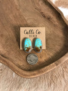 The Turquoise Studs, 61-Earrings-Calli Co., Turquoise and Silver Jewelry, Native American Handmade, Zuni Tribe, Navajo Tribe, Brock Texas