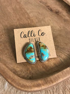 The Turquoise Studs, 62-Earrings-Calli Co., Turquoise and Silver Jewelry, Native American Handmade, Zuni Tribe, Navajo Tribe, Brock Texas