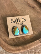 The Turquoise Studs, 65-Earrings-Calli Co., Turquoise and Silver Jewelry, Native American Handmade, Zuni Tribe, Navajo Tribe, Brock Texas