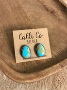 The Turquoise Studs, 66-Earrings-Calli Co., Turquoise and Silver Jewelry, Native American Handmade, Zuni Tribe, Navajo Tribe, Brock Texas