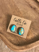 The Turquoise Studs, 66-Earrings-Calli Co., Turquoise and Silver Jewelry, Native American Handmade, Zuni Tribe, Navajo Tribe, Brock Texas