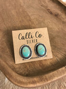 The Turquoise Studs, 68-Earrings-Calli Co., Turquoise and Silver Jewelry, Native American Handmade, Zuni Tribe, Navajo Tribe, Brock Texas
