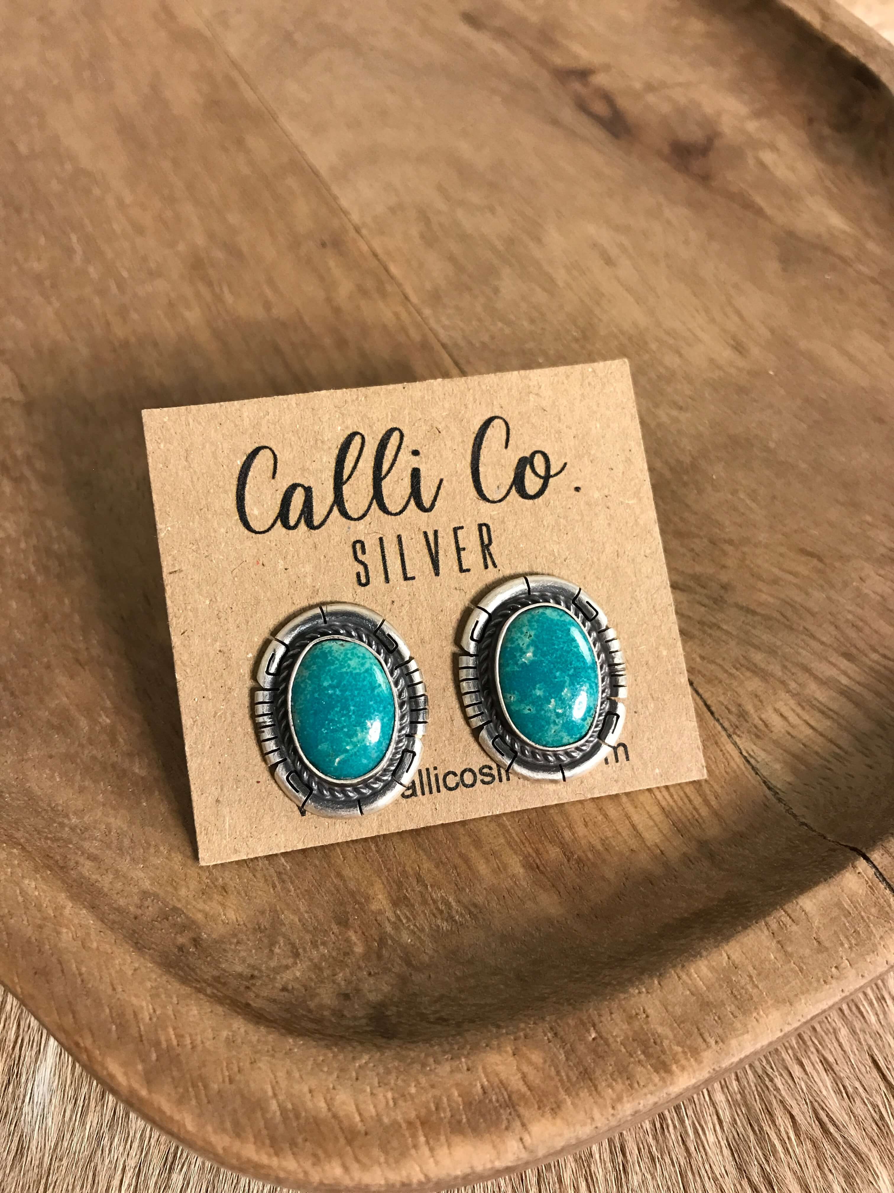 The Turquoise Studs, 73-Earrings-Calli Co., Turquoise and Silver Jewelry, Native American Handmade, Zuni Tribe, Navajo Tribe, Brock Texas