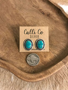 The Turquoise Studs, 73-Earrings-Calli Co., Turquoise and Silver Jewelry, Native American Handmade, Zuni Tribe, Navajo Tribe, Brock Texas