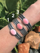 The Levelland Pink Conch Cuffs-Bracelets & Cuffs-Calli Co., Turquoise and Silver Jewelry, Native American Handmade, Zuni Tribe, Navajo Tribe, Brock Texas