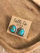 The Turquoise Studs, 48-Earrings-Calli Co., Turquoise and Silver Jewelry, Native American Handmade, Zuni Tribe, Navajo Tribe, Brock Texas
