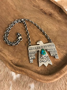 The Tahoka Thunderbird Necklace, 2-Necklaces-Calli Co., Turquoise and Silver Jewelry, Native American Handmade, Zuni Tribe, Navajo Tribe, Brock Texas