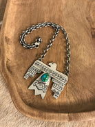 The Tahoka Thunderbird Necklace, 2-Necklaces-Calli Co., Turquoise and Silver Jewelry, Native American Handmade, Zuni Tribe, Navajo Tribe, Brock Texas