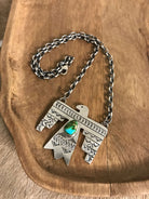 The Tahoka Thunderbird Necklace, 4-Necklaces-Calli Co., Turquoise and Silver Jewelry, Native American Handmade, Zuni Tribe, Navajo Tribe, Brock Texas