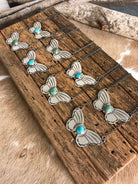 The Butterfly Necklace-Necklaces-Calli Co., Turquoise and Silver Jewelry, Native American Handmade, Zuni Tribe, Navajo Tribe, Brock Texas
