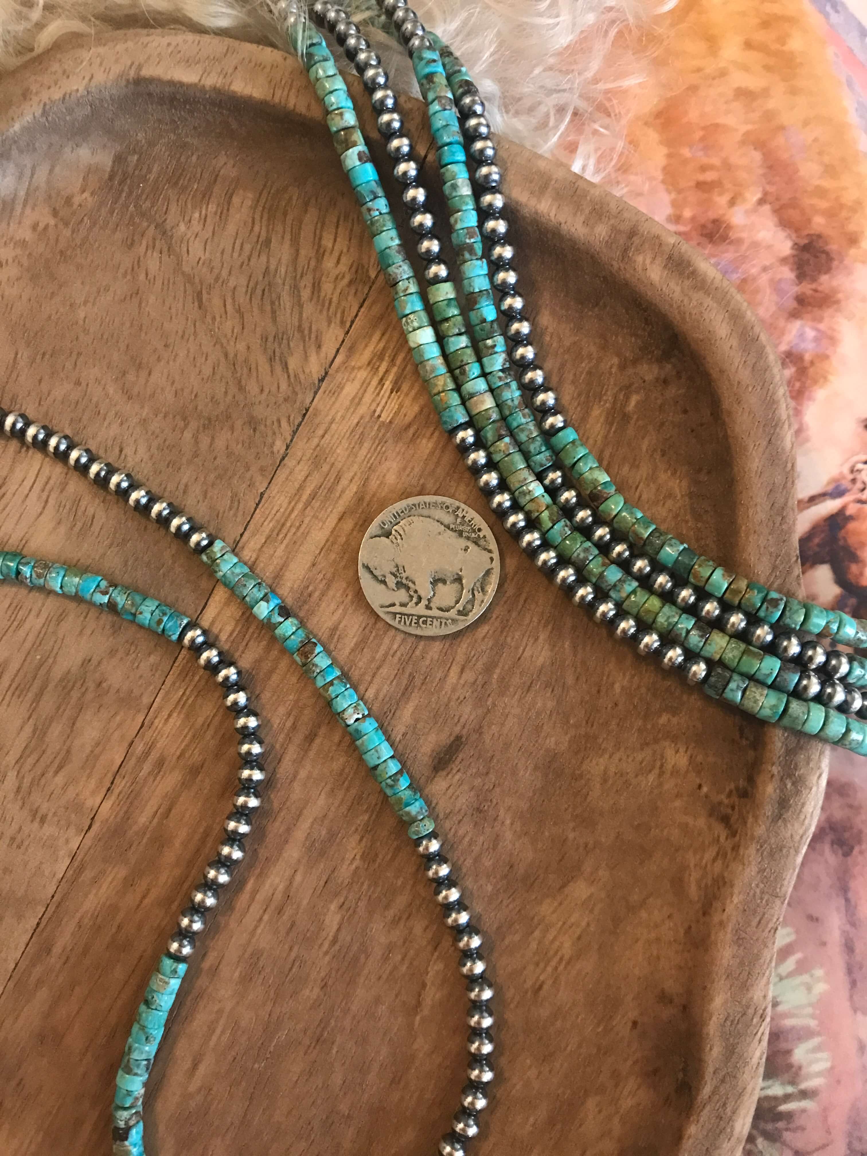 The Ami Necklace-Necklaces-Calli Co., Turquoise and Silver Jewelry, Native American Handmade, Zuni Tribe, Navajo Tribe, Brock Texas