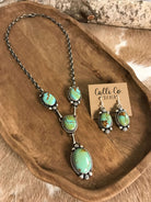 The Copeland Lariat Necklace Set, 1-Necklaces-Calli Co., Turquoise and Silver Jewelry, Native American Handmade, Zuni Tribe, Navajo Tribe, Brock Texas