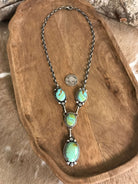 The Copeland Lariat Necklace Set, 1-Necklaces-Calli Co., Turquoise and Silver Jewelry, Native American Handmade, Zuni Tribe, Navajo Tribe, Brock Texas