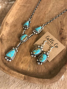 The Copeland Lariat Necklace Set, 2-Necklaces-Calli Co., Turquoise and Silver Jewelry, Native American Handmade, Zuni Tribe, Navajo Tribe, Brock Texas