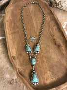 The Copeland Lariat Necklace Set, 4-Necklaces-Calli Co., Turquoise and Silver Jewelry, Native American Handmade, Zuni Tribe, Navajo Tribe, Brock Texas