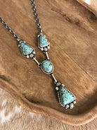 The Copeland Lariat Necklace Set, 4-Necklaces-Calli Co., Turquoise and Silver Jewelry, Native American Handmade, Zuni Tribe, Navajo Tribe, Brock Texas