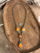 The Copeland Lariat Necklace Set, 5-Necklaces-Calli Co., Turquoise and Silver Jewelry, Native American Handmade, Zuni Tribe, Navajo Tribe, Brock Texas