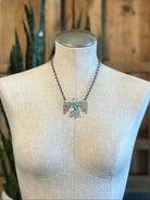The Tahoka Thunderbird Necklace, 1-Necklaces-Calli Co., Turquoise and Silver Jewelry, Native American Handmade, Zuni Tribe, Navajo Tribe, Brock Texas