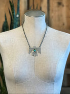 The Tahoka Thunderbird Necklace, 4-Necklaces-Calli Co., Turquoise and Silver Jewelry, Native American Handmade, Zuni Tribe, Navajo Tribe, Brock Texas