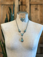 The Copeland Lariat Necklace Set, 4-Necklaces-Calli Co., Turquoise and Silver Jewelry, Native American Handmade, Zuni Tribe, Navajo Tribe, Brock Texas