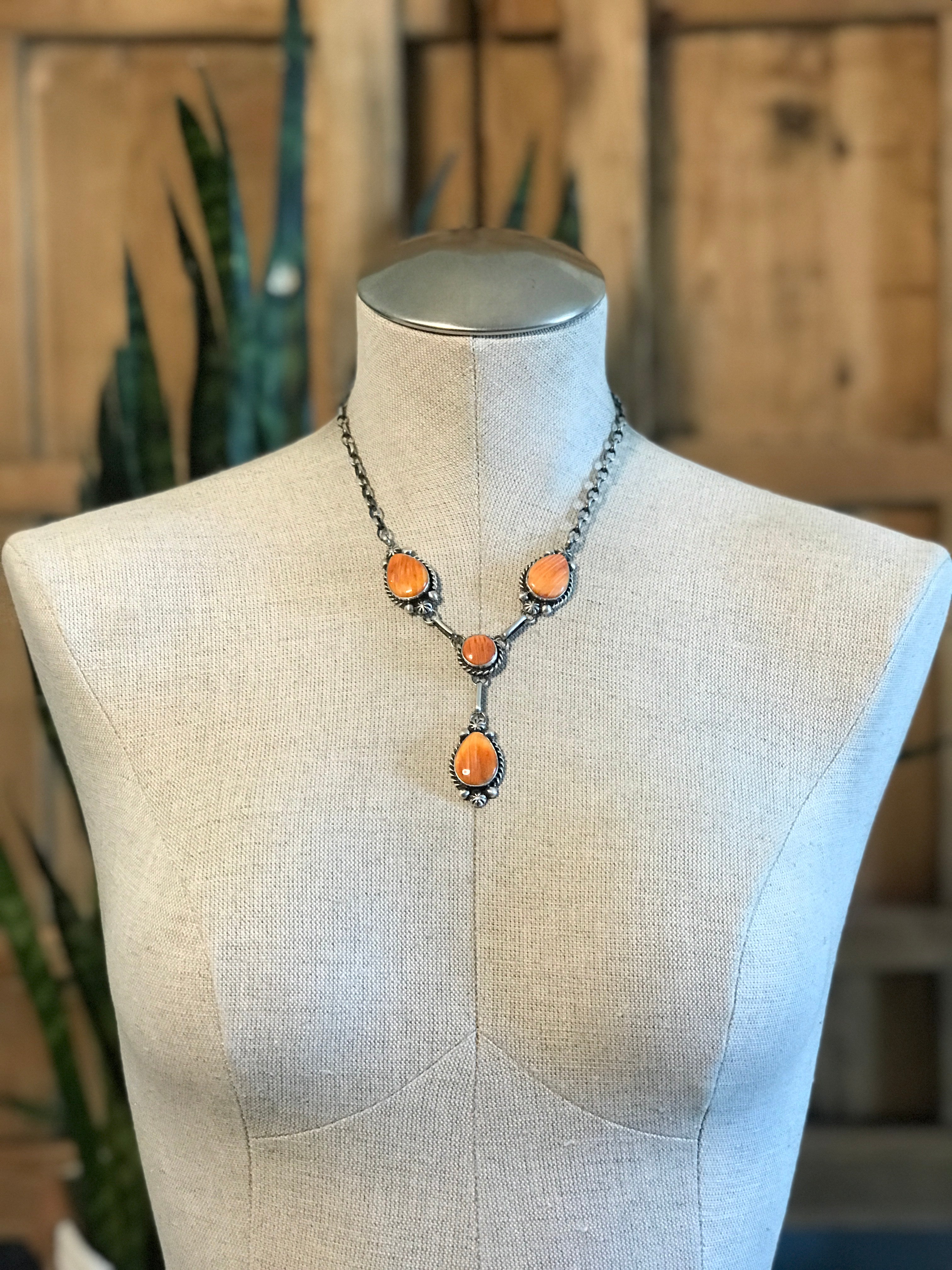 The Copeland Lariat Necklace Set, 5-Necklaces-Calli Co., Turquoise and Silver Jewelry, Native American Handmade, Zuni Tribe, Navajo Tribe, Brock Texas