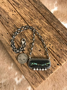 The Glenrio Black Jack Necklace, 1-Necklaces-Calli Co., Turquoise and Silver Jewelry, Native American Handmade, Zuni Tribe, Navajo Tribe, Brock Texas