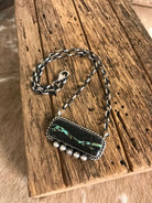 The Glenrio Black Jack Necklace, 1-Necklaces-Calli Co., Turquoise and Silver Jewelry, Native American Handmade, Zuni Tribe, Navajo Tribe, Brock Texas