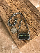 The Glenrio Black Jack Necklace, 3-Necklaces-Calli Co., Turquoise and Silver Jewelry, Native American Handmade, Zuni Tribe, Navajo Tribe, Brock Texas