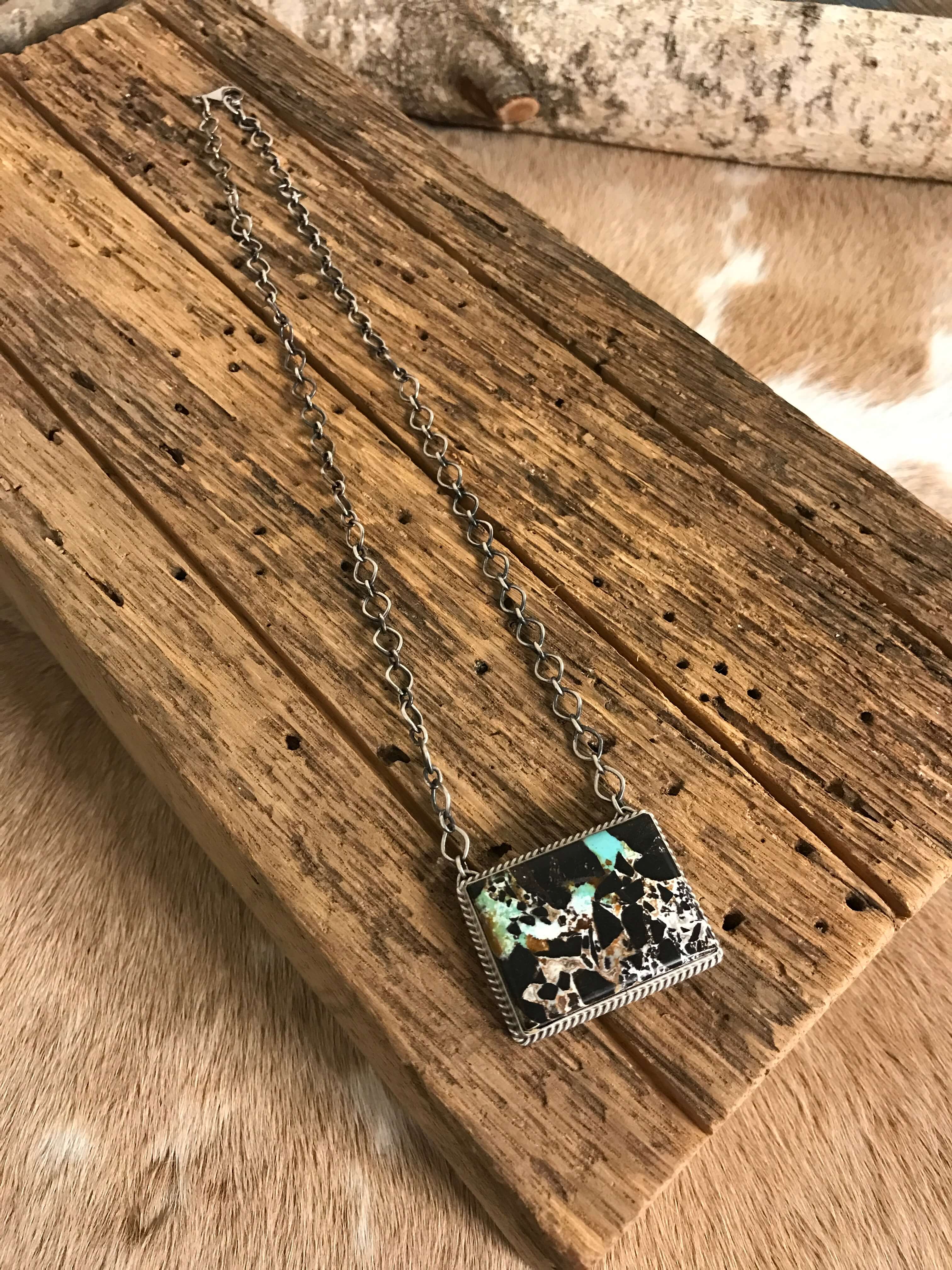 The Ballena Necklace in Turquoise, 3 | Calli Co Silver | Fort