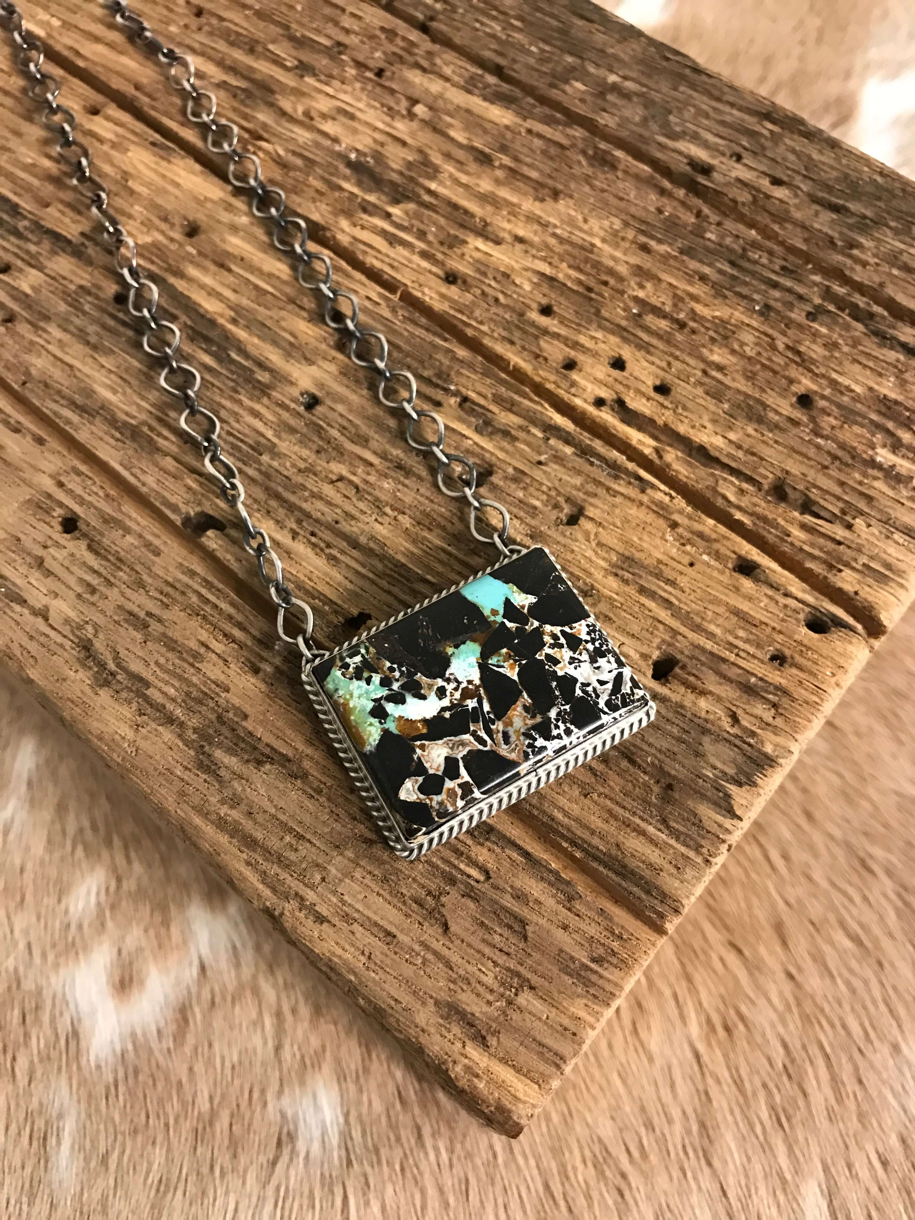 The Ballena Necklace in Turquoise, 3 | Calli Co Silver | Fort