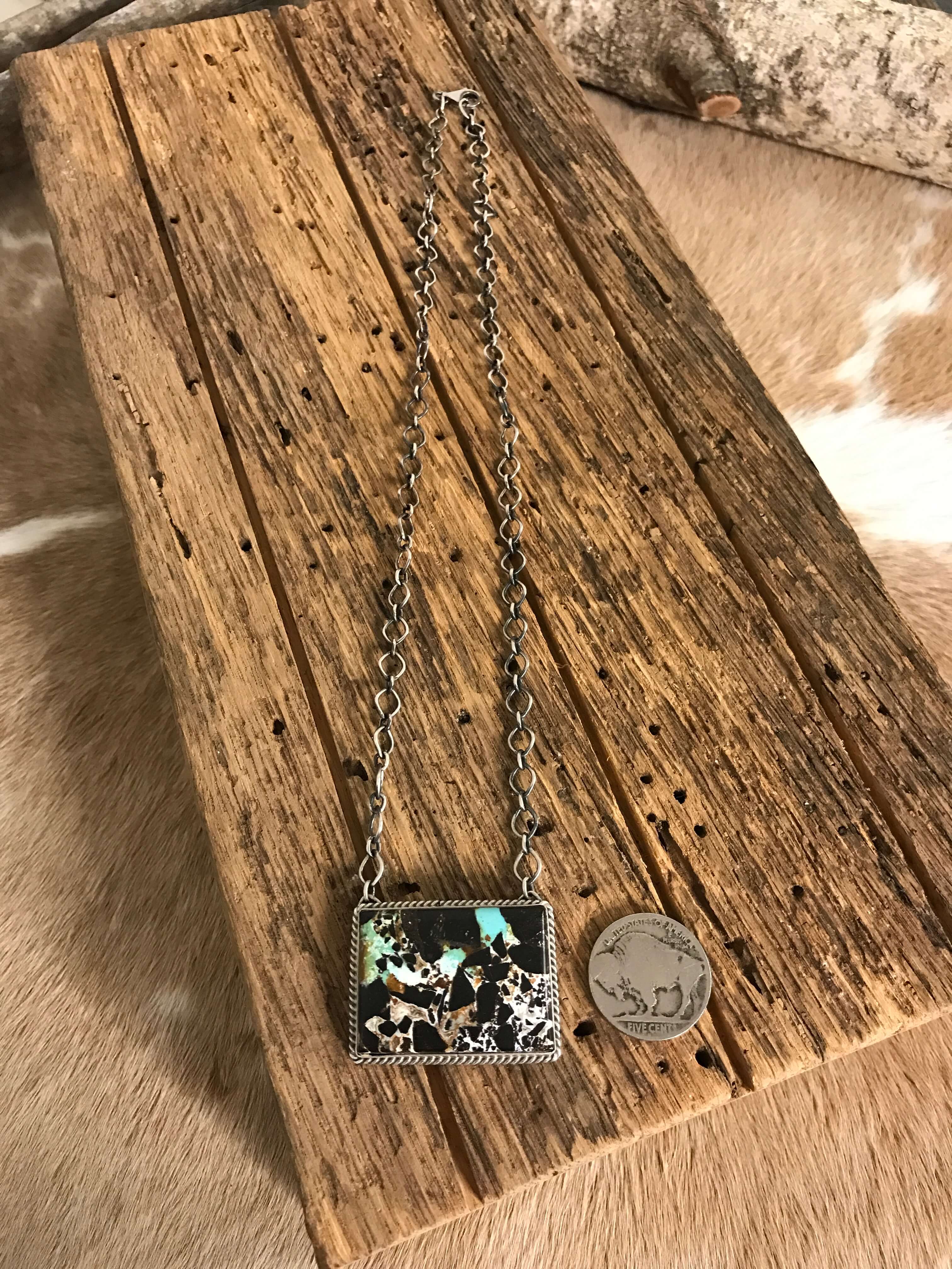 The Ballena Necklace in Turquoise, 3 | Calli Co Silver | Fort