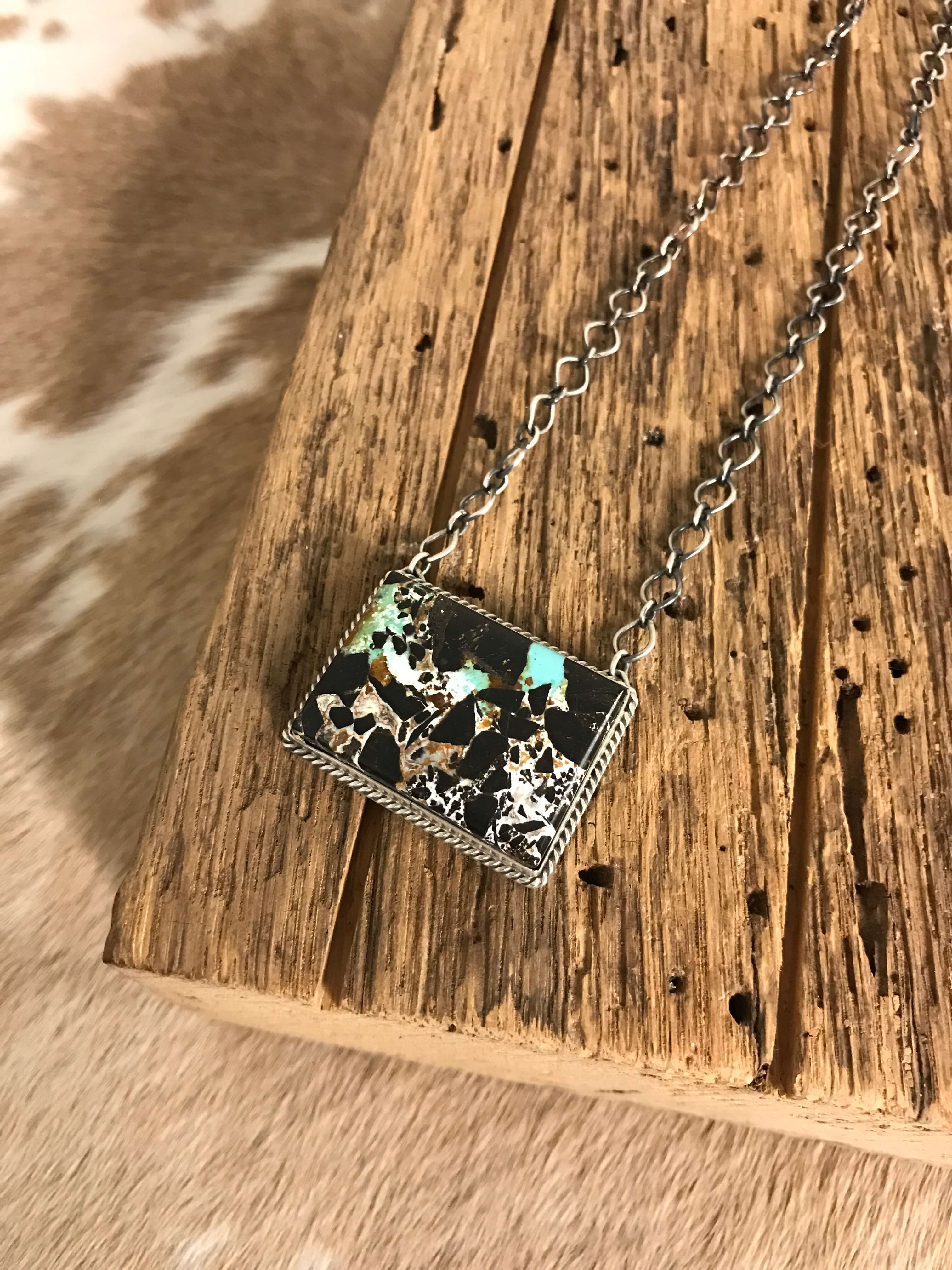 The Ballena Necklace in Turquoise, 3 | Calli Co Silver | Fort