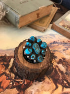 The Van Alstyne Cluster Ring 1, Adjustable-Rings-Calli Co., Turquoise and Silver Jewelry, Native American Handmade, Zuni Tribe, Navajo Tribe, Brock Texas