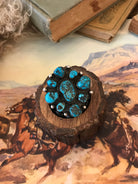 The Van Alstyne Cluster Ring 1, Adjustable-Rings-Calli Co., Turquoise and Silver Jewelry, Native American Handmade, Zuni Tribe, Navajo Tribe, Brock Texas