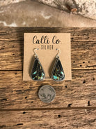 The Black Jack Dangles, 1-Earrings-Calli Co., Turquoise and Silver Jewelry, Native American Handmade, Zuni Tribe, Navajo Tribe, Brock Texas