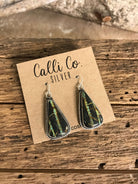 The Black Jack Dangles, 2-Earrings-Calli Co., Turquoise and Silver Jewelry, Native American Handmade, Zuni Tribe, Navajo Tribe, Brock Texas