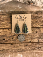 The Black Jack Dangles, 2-Earrings-Calli Co., Turquoise and Silver Jewelry, Native American Handmade, Zuni Tribe, Navajo Tribe, Brock Texas