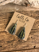 The Black Jack Dangles, 2-Earrings-Calli Co., Turquoise and Silver Jewelry, Native American Handmade, Zuni Tribe, Navajo Tribe, Brock Texas