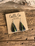 The Black Jack Dangles, 5-Earrings-Calli Co., Turquoise and Silver Jewelry, Native American Handmade, Zuni Tribe, Navajo Tribe, Brock Texas