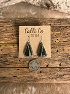 The Black Jack Dangles, 5-Earrings-Calli Co., Turquoise and Silver Jewelry, Native American Handmade, Zuni Tribe, Navajo Tribe, Brock Texas