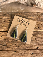 The Black Jack Dangles, 5-Earrings-Calli Co., Turquoise and Silver Jewelry, Native American Handmade, Zuni Tribe, Navajo Tribe, Brock Texas