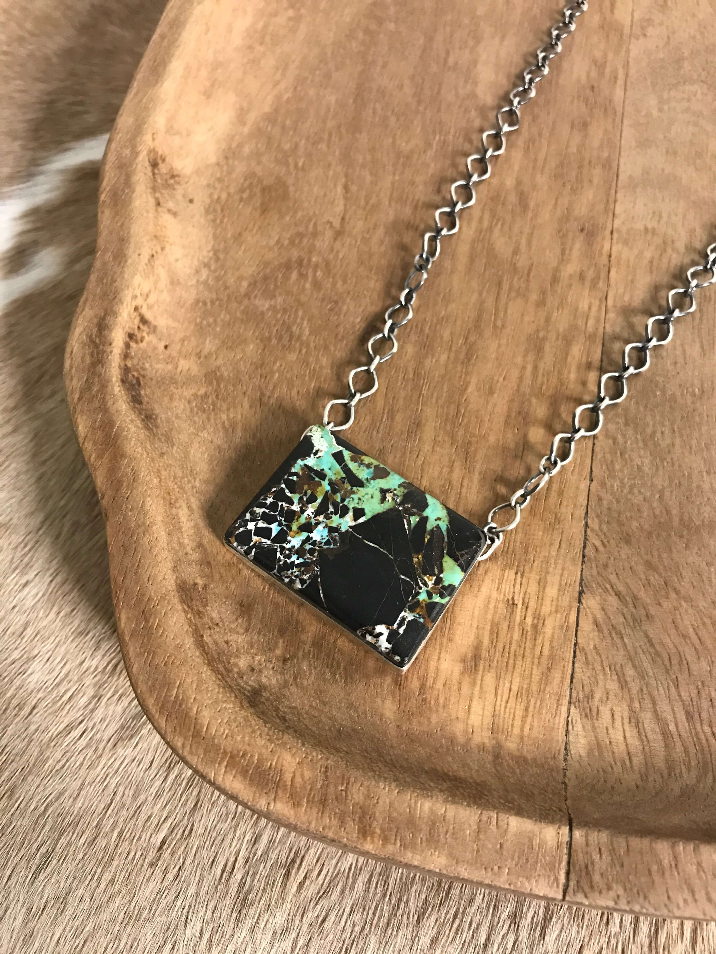 The Ballena Necklace in Turquoise, 3 | Calli Co Silver | Fort